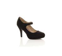 AJVANI Women's High Heel Mary Jane Court Shoes in Black | Size: 7
