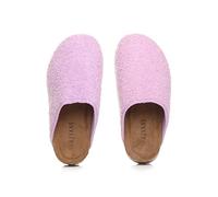 AJVANI Womens ladies flat comfort fleece footbed slippers grip sole indoor mules size
