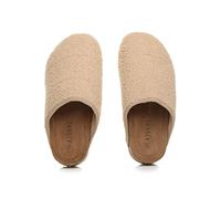 AJVANI Womens ladies flat comfort fleece footbed slippers grip sole indoor mules size