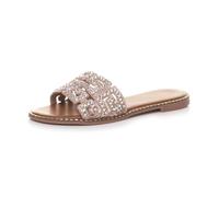 AJVANI Womens ladies flat diamante sparkly slides sandals flip flops size 7 40