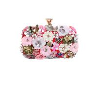 AJVANI womens ladies flower embellished evening clutch bag
