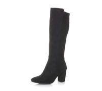 AJVANI Womens ladies high block heel stretchy elastic calf sock boot size 4 37