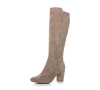 AJVANI Womens ladies high block heel stretchy elastic calf sock boot size 5 38