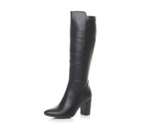 AJVANI Womens Ladies high Block Heel Stretchy Elastic Calf Sock Boot Size 6 39 Black Matte