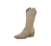 AJVANI Womens Ladies Low Cuban Heel Pointed Toe Western Calf Cowboy Boots Size 3 36
