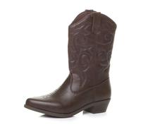 AJVANI Womens Ladies Low Cuban Heel Pointed Toe Western Calf Cowboy Boots Size 5 38