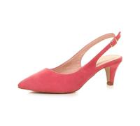 AJVANI Womens Ladies Low Heel 50s Slingback Buckle Pointed Open Back Shoes Size 4 37