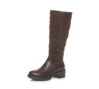 AJVANI Womens ladies low heel chunky contrast calf wide fit riding boots size