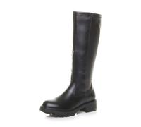 AJVANI Womens ladies low heel chunky sole zip stretchy elastic riding boots size