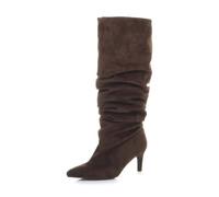 AJVANI Womens ladies low mid stiletto heel over the knee boots size