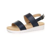 AJVANI Womens ladies low wedge heel slingback buckle strappy flatform sandals size 5 38