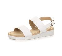 AJVANI Womens ladies low wedge heel slingback buckle strappy flatform sandals size 5 38