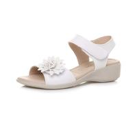 AJVANI Womens ladies low wedge heel touch close flower padded comfort sandals size