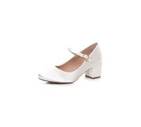 AJVANI Womens Ladies mid Block Heel Strap Work Evening Party Mary Jane Court Shoes Size
