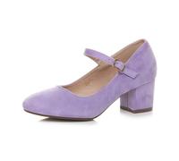 AJVANI Womens Ladies mid Block Heel Strap Work Evening Party Mary Jane Court Shoes Size