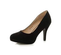 AJVANI Womens Ladies mid high Heel Platform Party Work Evening Party Prom Wedding Bridal Court Shoes Pumps Size.