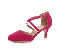 AJVANI Womens Ladies mid high Heel Strappy Crossover Wedding Evening Sandals Shoes Size