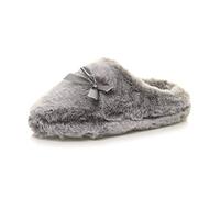 AJVANI Womens ladies winter fur slip on mules grip sole comfort slippers size 4 37