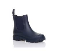 AJVANI Women's Low Heel Chelsea Ankle Boots Wellingtons Wellies in Navy | Size: 6