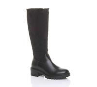 AJVANI Women's Low Heel Chunky Contrast Calf Biker Boots in Black | Size: 8