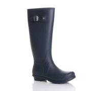 AJVANI Women's Low Heel Wellington Boots Wellies in Navy | Size: 3