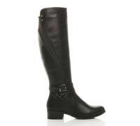 AJVANI Women's Military Biker Style Zip Up Knee Boots in Black | Size: 4