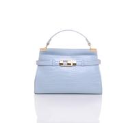 AJVANI Women's Satchel Top Handle Mini Tote Grab Bag in Baby Blue