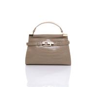 AJVANI Women's Satchel Top Handle Mini Tote Grab Bag in Taupe