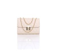 AJVANI Women's Shoulder Handheld Cross Body Clutch Quilted Bag in Beige