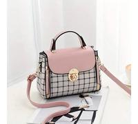 AJVANI Women's Shoulder Handheld Top Handle Cross Body Clutch Bag in Pink