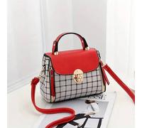 AJVANI Women's Shoulder Handheld Top Handle Cross Body Clutch Bag in Red