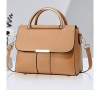 AJVANI Women's Shoulder Handheld Top Handle Cross Body Clutch Bag in Tan