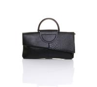 AJVANI Women's Snake Smart Casual Shoulder Strap Envelope Bag in Black
