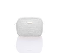 AJVANI Women's Stripy Woven Beach Crossbody Bag in White
