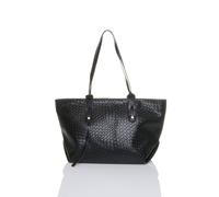 AJVANI Women's Weave Pattern Large Shoulder Bag in Black