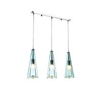 AJYBYUKJ Chandelier, Simple 3-Lights Northern Creative Modern Europe Glass Pendant Lights Ceiling Lighting Fixtures Decoration Postmodern Crystal LED Hanging Lamp Device(Blue B) Beauty Comes