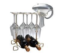 AJYBYUKJ Classic Elegant Tabletop Wine Cup, Holder Storage Freestanding stemware Rack Display Holder, Upside Down Hanging Cup Organizer Display Drying Rack Stand,B Beauty Comes