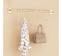 AJYBYUKJ Metal Garment Rack with Hanging Rod and Coat Hook for Retail Clothing Store Display Wall Mounted Clothes Storage Hanger System for Dressing Room 100cm Beauty Comes