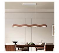 AJYBYUKJ Vintage Walnut Wood Grain Ceiling Pendant Light, LED Chaner for Dining Table, Kitchen Island, Bedroom, Restaurant, Home Use Beauty Comes
