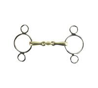 AK 3-Ring Gag with Double Jointed German Silver Horse Riding Bits AKRS-2635 (5.50'', German-Silver)