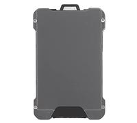 AK 3 Work Name Card Holder Aluminium Alloy Work Card Sleeve for Work Tag Hanging Tag Durable RFID Blocking Badge Holder with Hook for Office Workplace Black Silver (Grey)