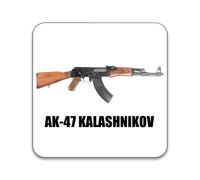 AK- 47 Kalashnikov - Pack of 10 Square Stickers - 55mm x 55mm