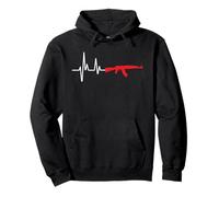 AK-47 Kalashnikov Rifle And Russian Gun Pullover Hoodie