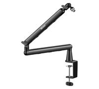 AK-55 Cantilever Microphone Stand with Extended Pole Mobile Phone Tablet Live Recording Holder Cable Hidden Slot Universal Adjustable