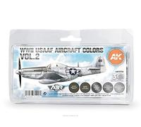 AK Acrylics 3Gen Aircraft Set AK11733 WWII USAAF Aircraft Colors Vol.2 Set 3G (8x17ml)