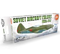 AK Acrylics 3Gen Aircraft Set AK11740 Soviet Aircraft Colors 1930s-1941 Set 3G (8x17ml)