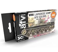 AK Acrylics 3Gen AK11774 WWII Japanese Army AFV Colours Set 3G (6 x 17 ml)