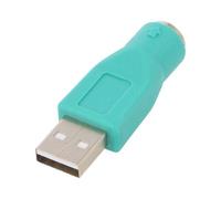 AK-AD-14 Adapter USB-PS2 PS/2 Female, USB A Male Nickel Plated Green AKYGA