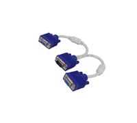 AK-AD-20 Cable D-Sub 15pin HD Male, D-Sub 15pin HD Female x2 White AKYGA