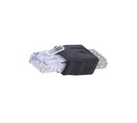 AK-AD-27 Connector: Adapter USB 2.0 Black RJ45 Male, USB A Female AKYGA
